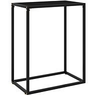 Console table black 60 × 35 × 75 cm tempered glass - Console Table
