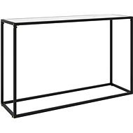Konzolový stolík biely 120 × 35 × 75 cm tvrdené sklo - Konzolový stolík