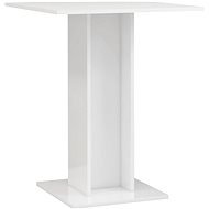 Bistro stolek bílý s vysokým leskem 60 × 60 × 75 cm dřevotříska - Barový stůl