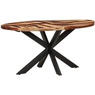 Jídelní stůl 160 × 90 × 75 cm masivní akácie sheeshamový povrch - Jídelní stůl