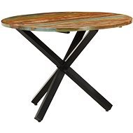 Jídelní stůl kulatý 100 × 100 × 75 cm masivní recyklované dřevo - Jídelní stůl