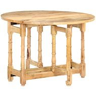 Jedálenský stôl guľatý 110 × 76 cm masívne mangovníkové drevo - Jedálenský stôl
