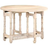 Jídelní stůl kulatý 110 × 76 cm masivní mangovníkové dřevo - Jídelní stůl