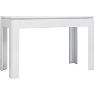 Jedálenský stôl biely s vysokým leskom 120 × 60 × 76 cm drevotrieska - Jedálenský stôl