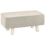 Podnožka krémová 60 × 28 × 26 cm textil - Podnožka