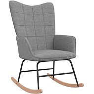 Houpací křeslo světle šedé textil - Rocking Chair