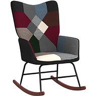 Houpací křeslo patchwork textil - Rocking Chair