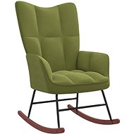 Houpací křeslo světle zelená samet - Rocking Chair