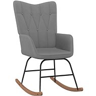 Houpací křeslo tmavě šedé textil, 327612 - Rocking Chair