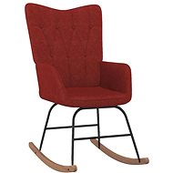 Houpací křeslo vínové textil - Rocking Chair