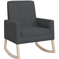 Houpací křeslo tmavě šedé textil, 329416 - Rocking Chair