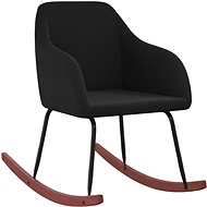 Houpací křeslo černé samet - Rocking Chair