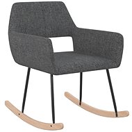 Houpací křeslo tmavě šedé textil - Rocking Chair