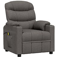 Masážní křeslo tmavě šedé textil - Massage Chair