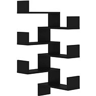 Wall corner shelves 2 pcs black 40 × 40 × 50 cm chipboard - Shelf