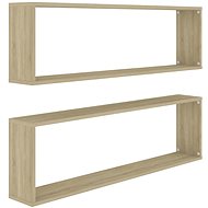 Wall shelves 2 pcs oak sonoma 100 × 15 × 30 cm chipboard - Shelf