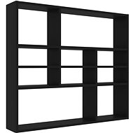 Nástěnná police černá 90 × 16 × 78 cm dřevotříska - Shelf