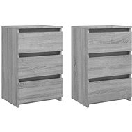 Bedside tables 2 pcs grey sonoma 40×35×62,5 cm composite wood - Night Stand