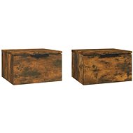 Nástěnné noční stolky 2 ks kouřový dub 34 × 30 × 20 cm - Night Stand