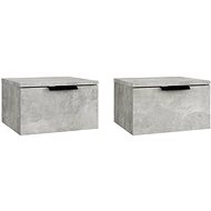 Wall-mounted bedside tables 2 pcs concrete grey 34 × 30 × 20 cm - Night Stand
