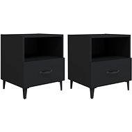 Noční stolky 2 ks černé kompozitní dřevo - Night Stand