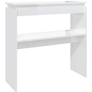 Konzolový stolek bílý vysoký lesk 80 × 30 × 80 cm dřevotříska - Console Table