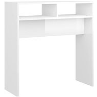 Konzolový stolík biely vysoký lesk 78 × 30 × 80 cm drevotrieska - Konzolový stolík