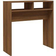 Konzolový stolek hnědý dub 78 × 30 × 80 cm kompozitní dřevo - Konzolový stolek