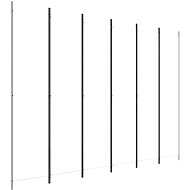 6dílný paraván bílý 300×220 cm textil - Room Divider