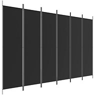 6-part black screen 300 × 200 cm textile - Room Divider