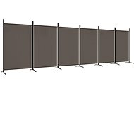 6dílný paraván antracitový 520×180 cm textil - Room Divider