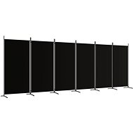 6-part black screen 520×180 cm textile - Room Divider