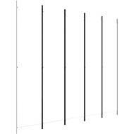 5dílný paraván bílý 250×220 cm textil - Room Divider