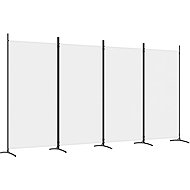 4-part screen white 346×180 cm textile - Room Divider