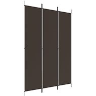 3dílný paraván hnědý 150×220 cm textil - Paraván