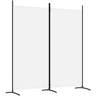 2-part screen white 175×180 cm textile - Room Divider