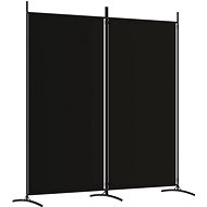 2-part black screen 175×180 cm textile - Room Divider