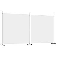 2-part screen white 348×180 cm textile - Room Divider