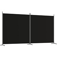 2-part black screen 348×180 cm textile - Room Divider