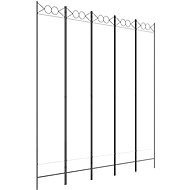 5dílný paraván bílý 200×220 cm textil - Room Divider