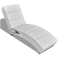 Massage reclining chair white artificial leather - Massage Chair