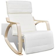 Rocking Chair Cream, Bent Wood and Textile - Armchair