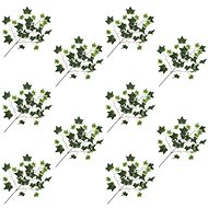 Artificial Ivy Leaves 10 pcs Green and White 70cm - Artificial Flower