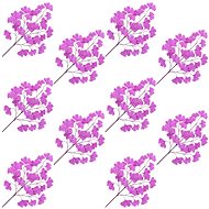 Artificial Ginko Biloba Leaves 10 pcs Purple 65cm - Artificial Flower