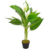 Artificial Anthurium Plant with Flowerpot White 90cm - Artificial Flower
