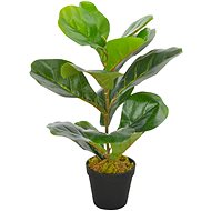 Artificial Ficus Lyre Plant with Flowerpot Green 45cm - Artificial Flower