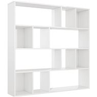 Screen/Bookcase White High Gloss 110 x 24 x 110cm Chipboard - Bookshelf