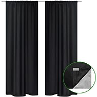 2 pieces of Black Energy-saving Two-layer Curtains 140 x 245cm - Drape