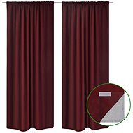 2 Burgundy-saving Double-layer Curtains 140 x 245cm - Drape