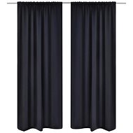 2 pcs Black Blackout Curtains with a Tunnel 135 x 245cm - Drape